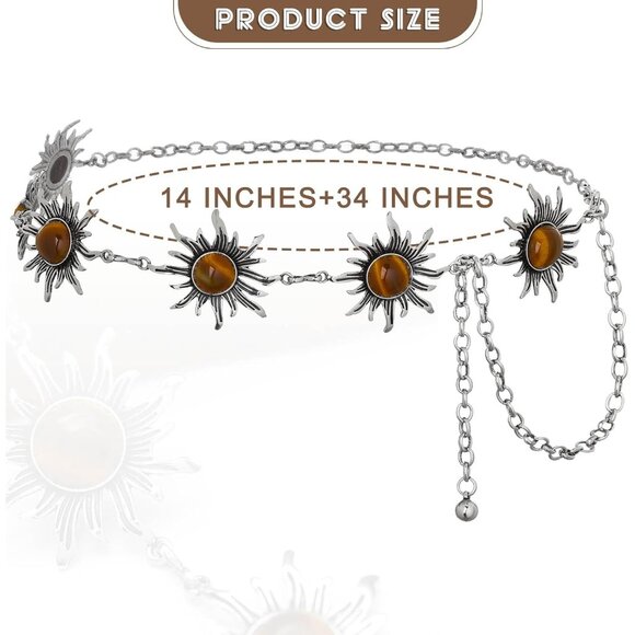 Sun Belt Body Chain Adjustable Belly Bracelet for Women Festival Beach Wear - Picture 5 of 6